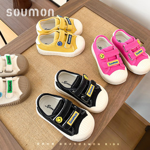 儿童帆布鞋幼儿园室内鞋男童饼干鞋防滑宝宝鞋春秋新款女小童布鞋