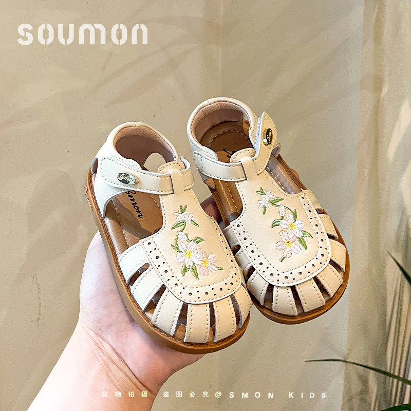 女童凉鞋婴儿鞋子夏季1一2-3岁小女孩包头公主鞋软底儿童女宝宝鞋