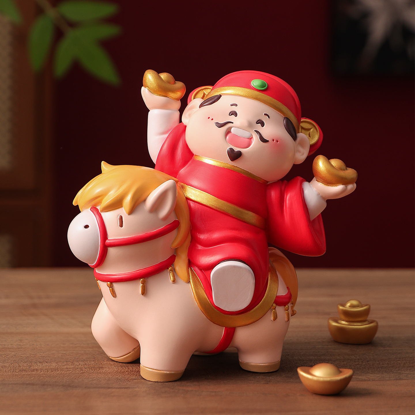 2026年马上有钱摆件财神爷礼物