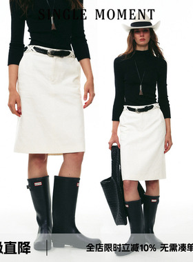 SINGLE MOMENT 25AW法式复古设计感气质显瘦老钱工装包臀裙半裙女