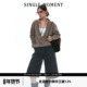 MOMENT 25AW法式 宽松深V领慵懒感毛衣针织衫 SINGLE 套头上衣毛衫