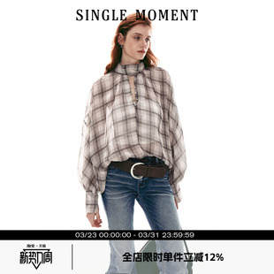 MOMENT 宽松罩衫 26SS法式 灯笼袖 上衣女 优雅宽松休闲长袖 SINGLE