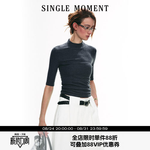 SINGLEMOMENT针织半高领打底衫