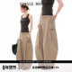 MOMENT 长裤 26SS美式 遛弯裤 SINGLE 阔腿裤 复古大口袋工装 弯刀裤 女