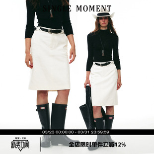 复古设计感气质显瘦老钱工装 25AW法式 包臀裙半裙女 MOMENT SINGLE