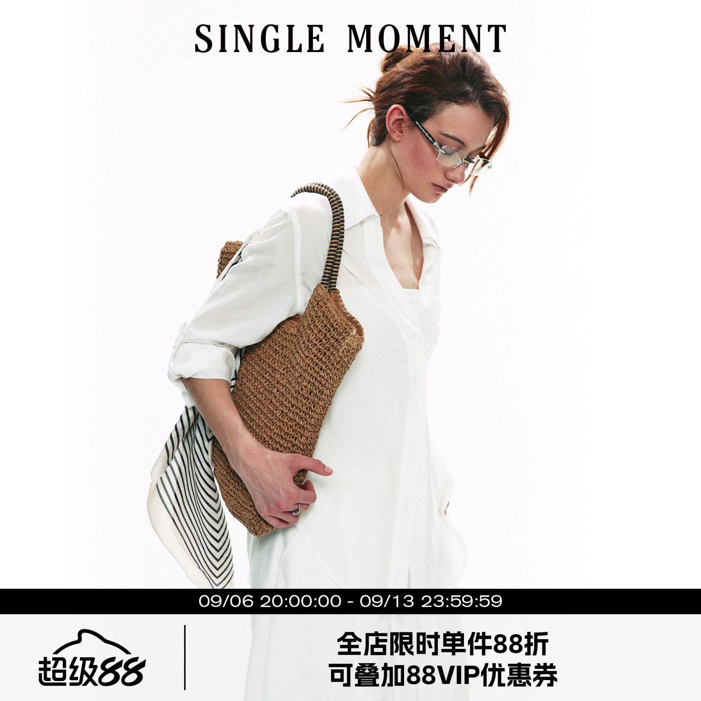 SINGLEMOMENT纯白色衬衫图片