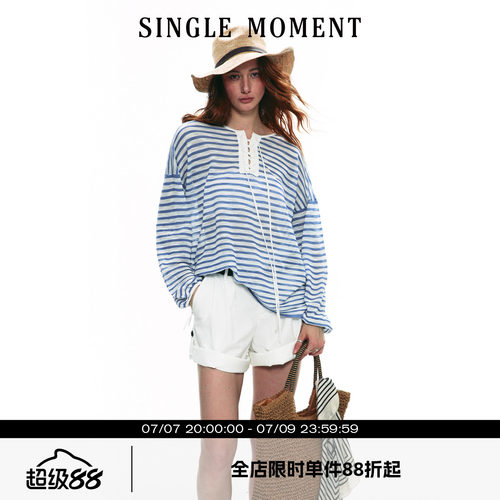 SINGLEMOMENT针织防晒长袖T恤