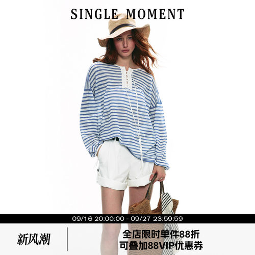 SINGLEMOMENT针织防晒长袖T恤