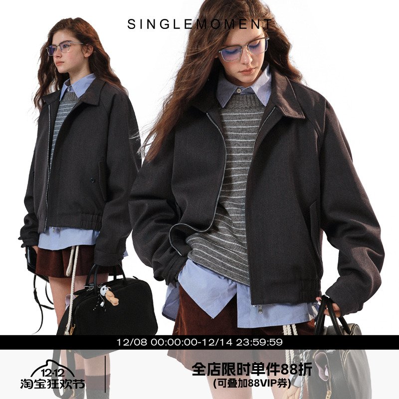 SINGLEMOMENT通勤羊毛外套