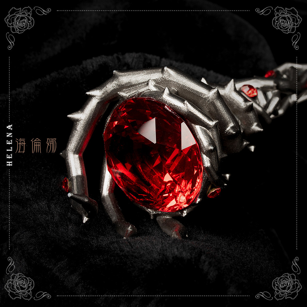 【优派瑞】海伦娜 荆棘权杖 原创lolita手杖道具华丽小物花嫁现货