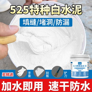 白水泥填缝剂卫生间瓷砖缝隙水泥基速干防水堵漏王地砖厕所填充剂
