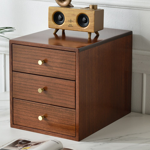 实木玄关抽屉式整装收纳柜免安装