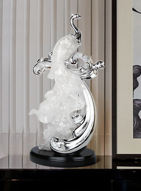 孔雀凤凰摆件新房装饰客厅电视柜酒柜书房玄关家居工艺品高档送礼