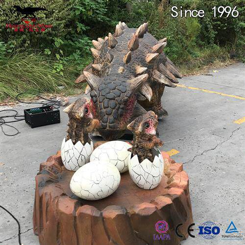 年专业仿真恐龙制作厂家仿真机械恐龙模型甲龙一家亲宝宝