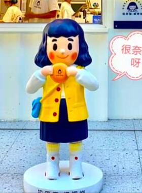 玻璃钢卡通雕塑哆啦梦门头壁挂装饰商场咖啡厅网红机器猫摆件