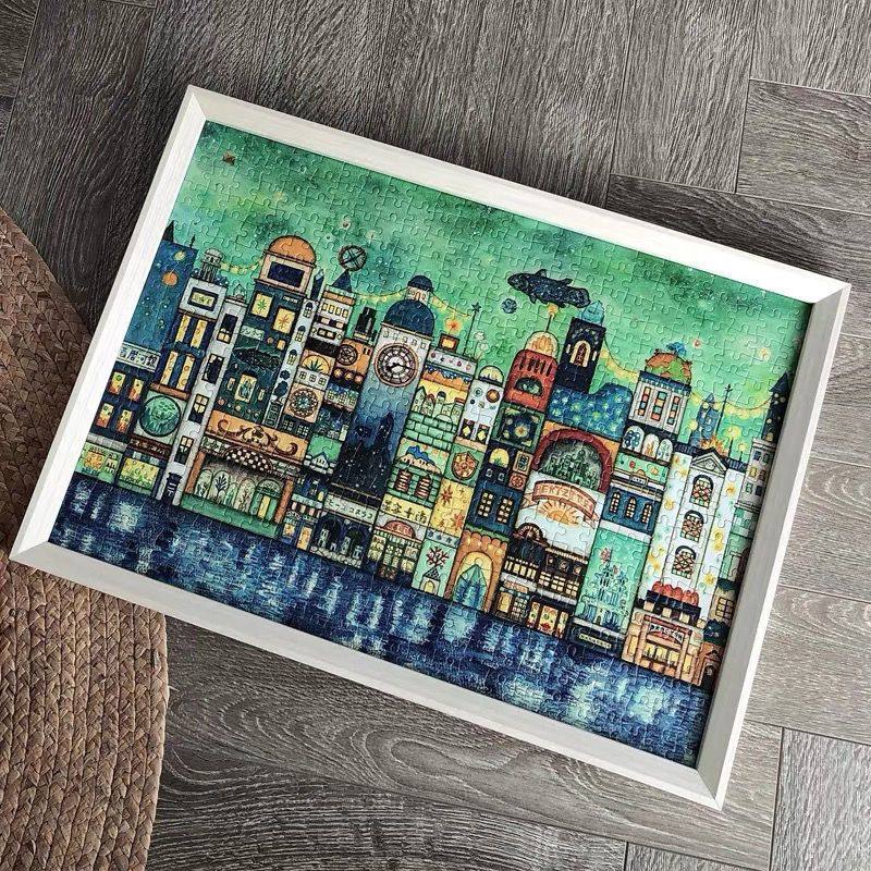 拼图相框70x53cm实木拼图专用相框1000片7050厘米大尺寸装裱画框