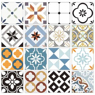 地砖破损遮丑贴纸自粘地面花砖地板贴厨房走廊卫生间防水耐磨防滑