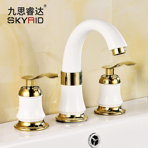 三孔水龙头冷热面盆分体式