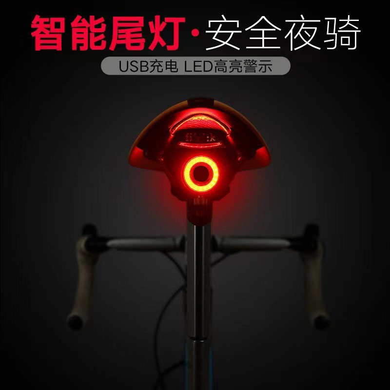 自行车尾灯usb充电山地车灯夜骑公路车骑行高亮创意尾灯装备配件