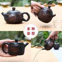 陈武根手工重工紫陶浮雕壶集合/建水紫陶茶壶泡茶壶功夫茶壶 J53