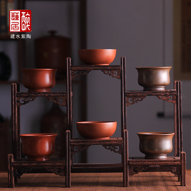 智溢老师红泥复烧及柴烧主人杯图片