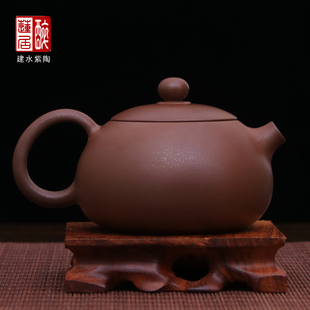 O76 张智溢老师西施壶 建水手工陶壶紫陶泡茶壶功夫茶壶 210ml