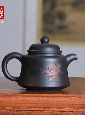 230ml 建水陶器紫陶茶壶紫陶壶泡茶壶功夫茶壶 金钟壶 J63 J73
