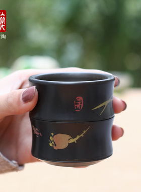 建水紫陶品茗杯主人杯功夫茶杯绿茶杯闻香杯2020新款U09U10U11U12