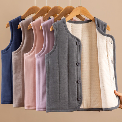 儿童棉马甲秋冬内穿棉背心学生保暖马夹加绒加厚校服神器内搭棉衣