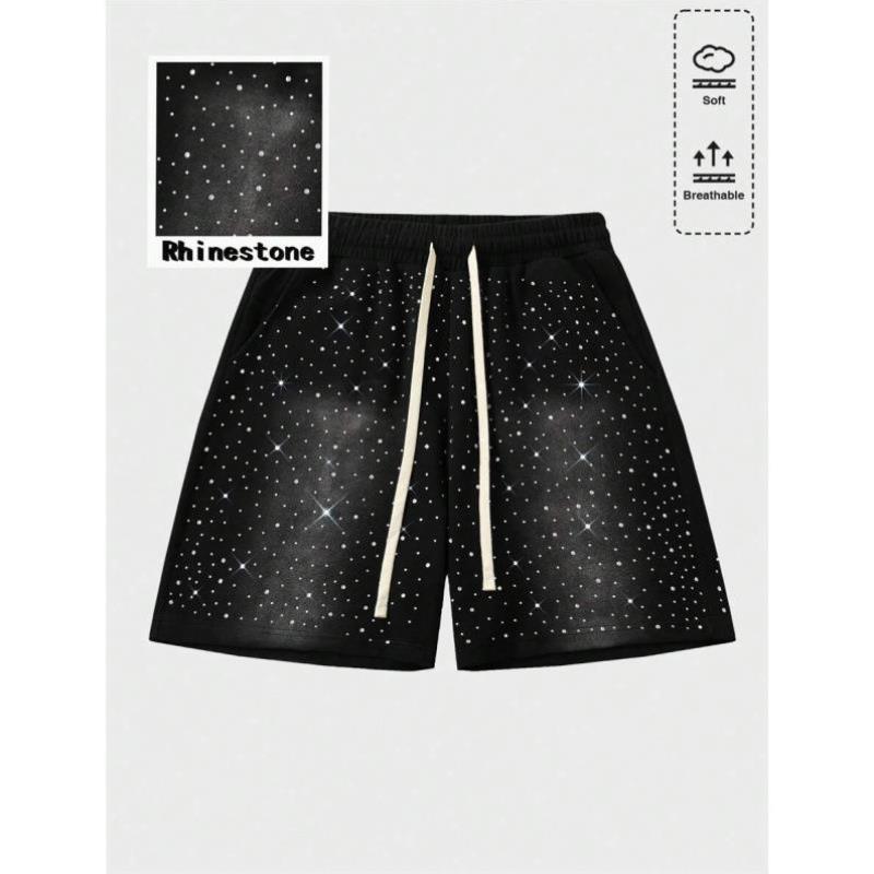 U 43549 2025新款TEMU跨境外贸代发男士时尚亮片水钻马图案