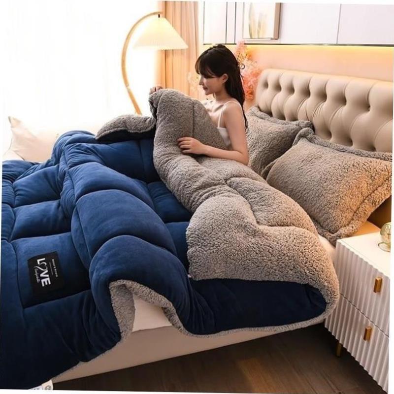 Super warm winter flannel quilt comforter blanket bed duv