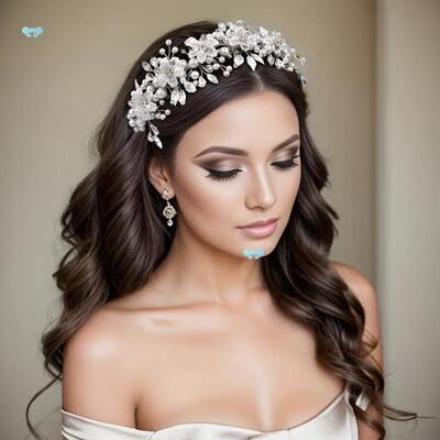 Bohemian style Handmade Imation Pearl Floral Hair发饰