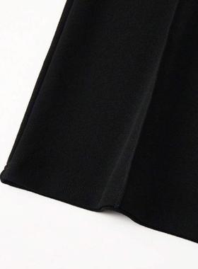 G 29603 跨境速卖通外贸款代发新款休闲高腰阔腿纯色长裤