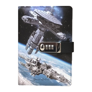 儿童密码本带锁中小学生日记本带锁简约大学生读书笔记本子加厚创意手账欧式复古记事本子文具加密A5手账本子