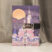 文艺创意手账欧式 锁个性 复古日韩多功能记事本 本带锁日记本简约大学生笔记本子加厚中小学生文具密码 儿童密码