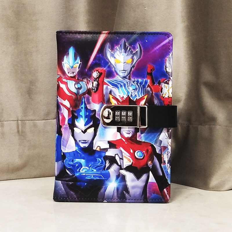 文具记事本儿童节礼物小学生密码本方格日记本儿童男孩密码锁笔记本田字格带锁可爱个性本子女孩简约创意皮本