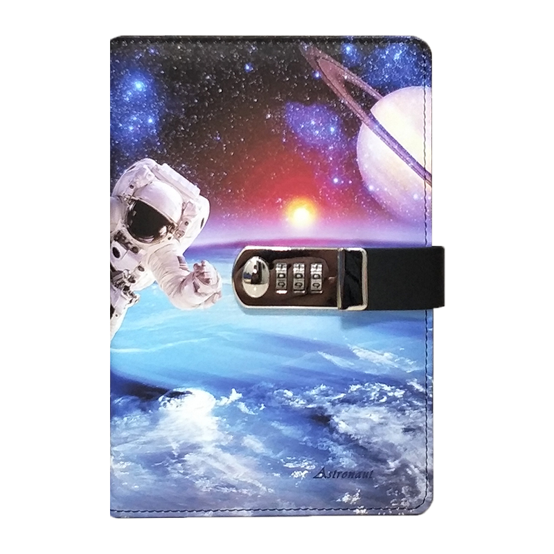 简约儿童手账欧式复古带锁日记本
