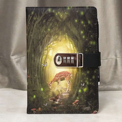 铁文章带锁A5个性创意笔记本子