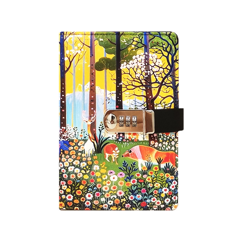 密码本小学生日记本带锁笔记本子