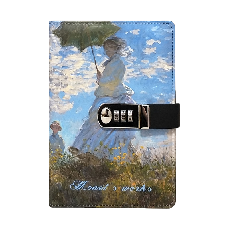 日记本带锁可爱个性创意简约笔记本子文艺精致记事手账本指纹中小学生本子韩国小清新少女心小学生手帐密码本