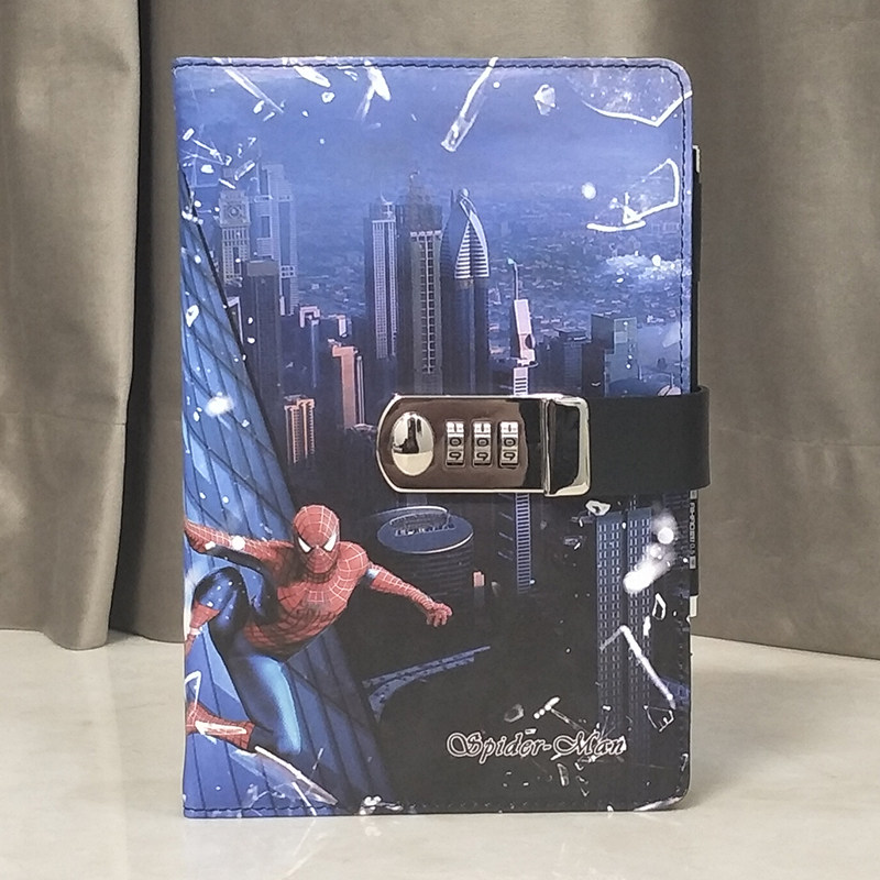 中小学生公主密码锁日记本带锁 笔记本儿童可爱卡通手绘少女心创意多功能秘密记事本密码本子小清新简约加厚