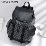 Модный вместительный и большой мужской ноутбук, сумка для путешествий, школьный рюкзак, из натуральной кожи, бизнес-версия, городской стиль