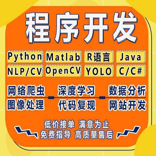 python代做编程matlab代码帮跑通深度学习机器R语言yolo算法复现