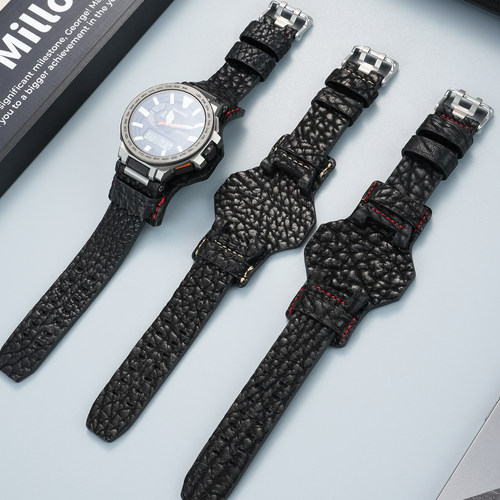 皇致适配卡西欧大泥王三代GWG-B1000-1A改装托盘真皮手表带系列