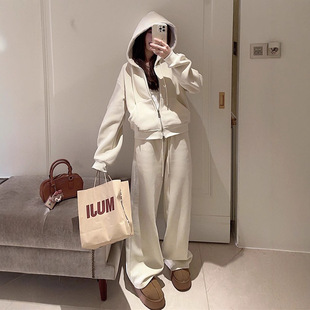 新款春秋季运动套装女学生韩版宽松显瘦时尚拉链卫衣休闲两件套潮