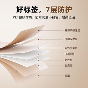 精臣B18防水标签打印机便携式 家用办公热转印标签机碳带不干胶收