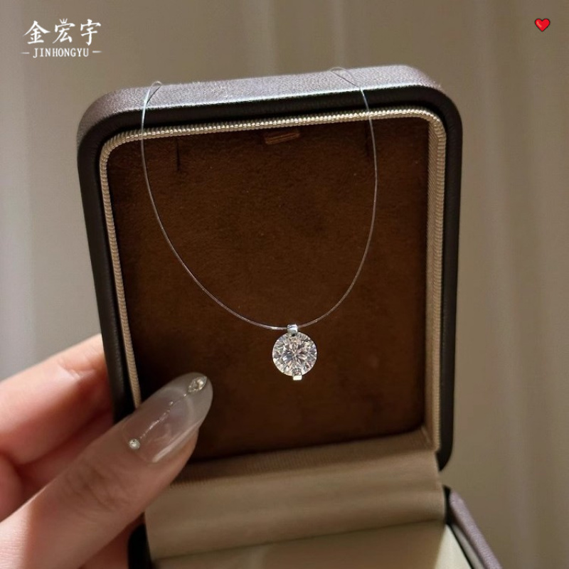 s925纯银人鱼之泪项链送女朋友