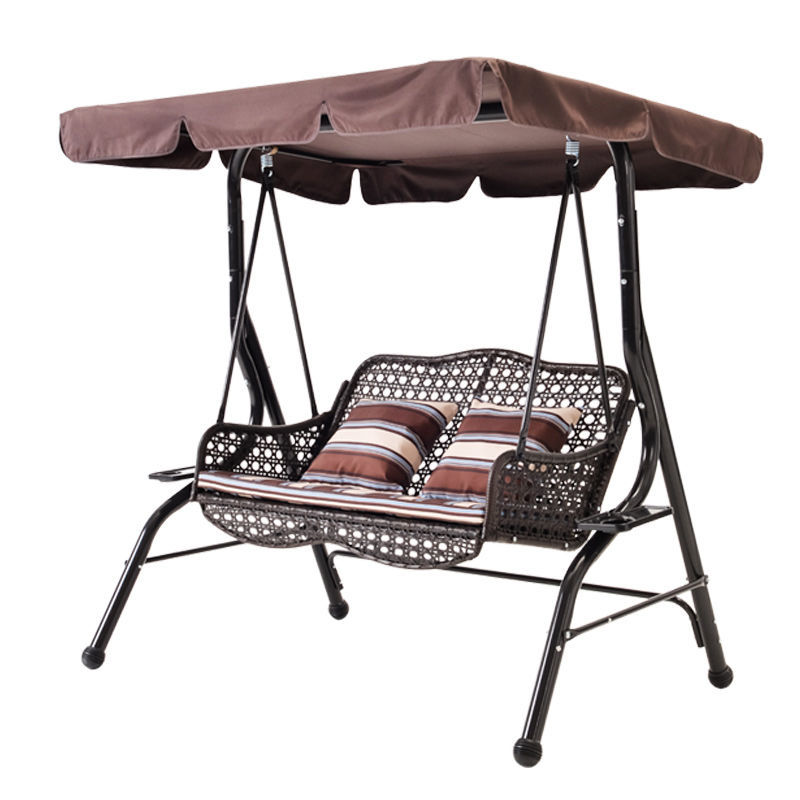 户外双人铁艺秋千庭院荡