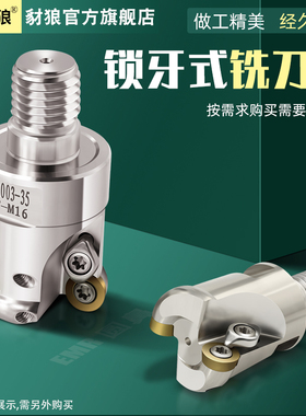抗震EMR-5R圆鼻锁牙刀头钨钢防震刀杆锁牙式铣刀头EMRW-6R锁刀头
