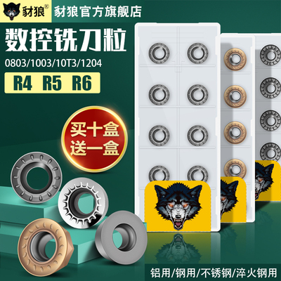 RPMW1003高光铝用R6铣刀片RCGT1204不锈钢R4数控硬质合金R5圆刀粒